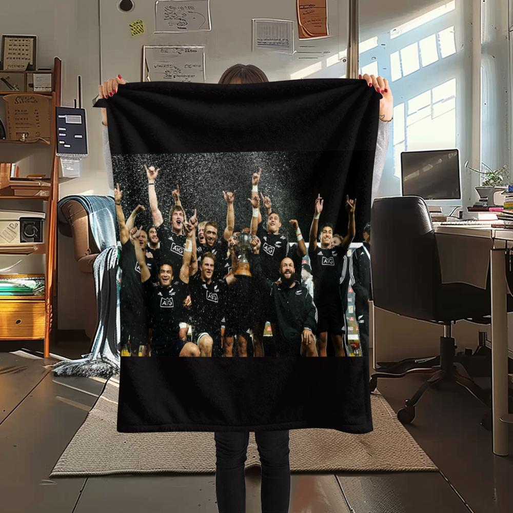 All Blacks,pattern Flannel Blanket, High quality Comfortable for All Seasons, Home Decor, Warmth and Comfort, Perfect for Gifts.
