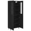Highboard 2 pcs Black Oak Effect Particleboard