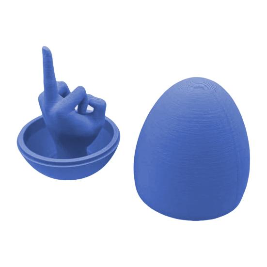 Middle Finger Easter Egg Funny Prank Toy 3D Printed Hilarious Surprise Ornament Rude Joke Egg Gag Gift for Office Party Birthday