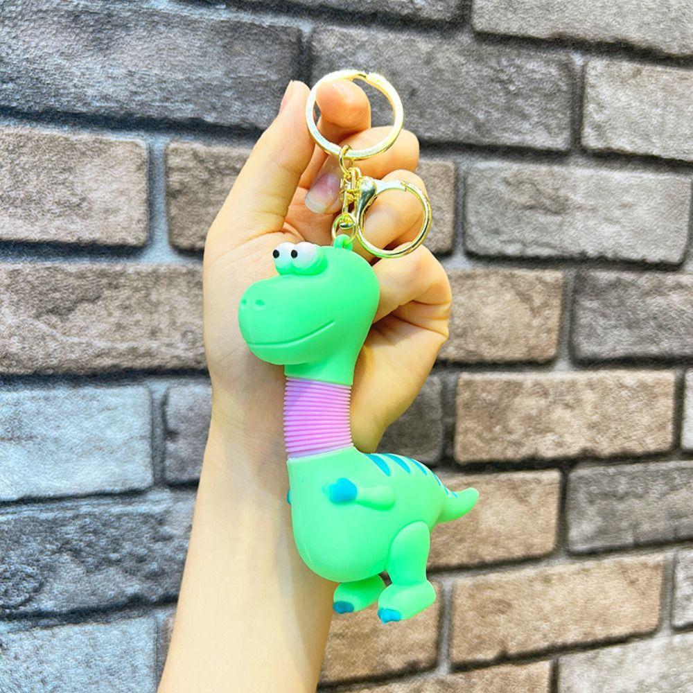 Силиконовый выдвижной шнурок на шею брелок динозавр выдвижной брелок динозавр детские подарки