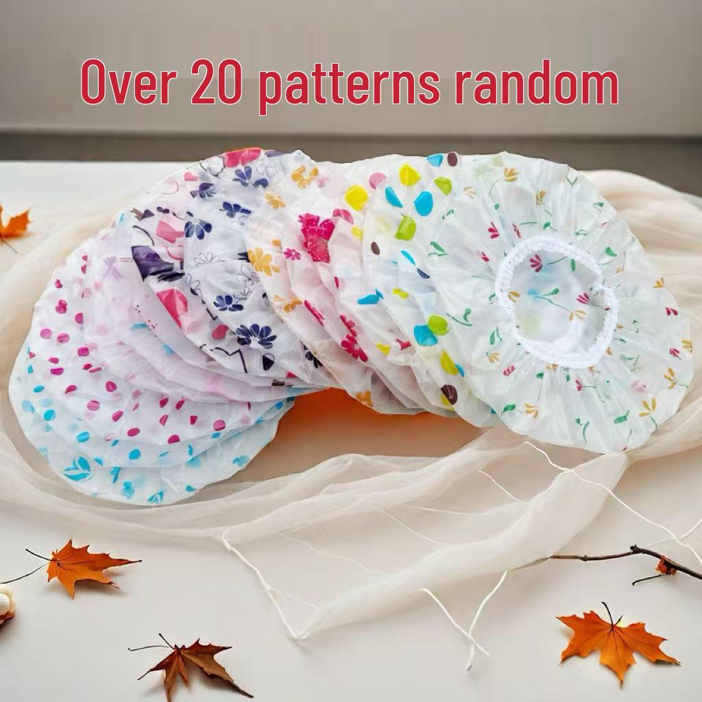 Водонепроницаемая одноразовая шапочка для душа и ванны для женщин - утолщенная, увеличенная и противодымная конструкция