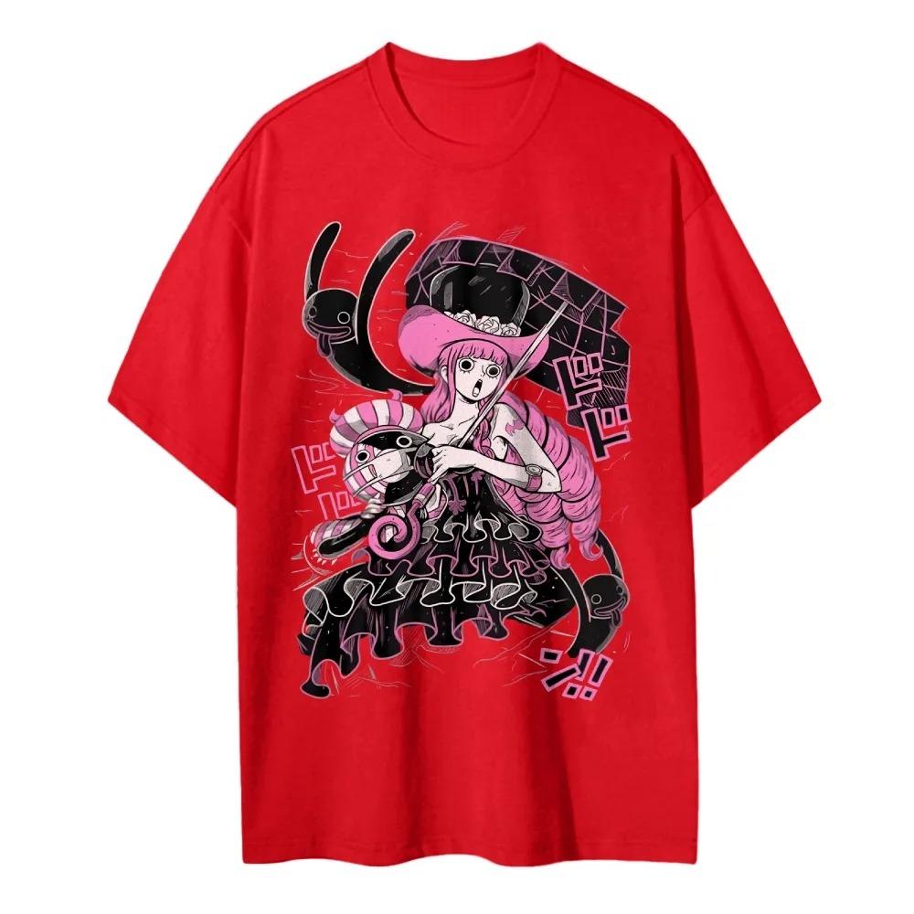 One Piece Unisexs and Womens Tshirt Perona Japan Anime Retro Tee Summer and Spring New Boys Short Sleeves Parentchild Outfits