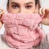 Faux Fur Plush Infinity Scarf Solid Color Soft Neck Plain Coldproof Neck Warmer Ski Mask For Women Daily Uses Winter Outdoor