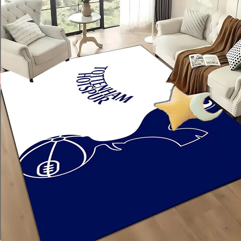 1PC Tottenham Crest Design Floor Mat for Living Room, Game Rooms, Office, Bedroom, Office Floor Mat Playful Design, Christmas fan gifts