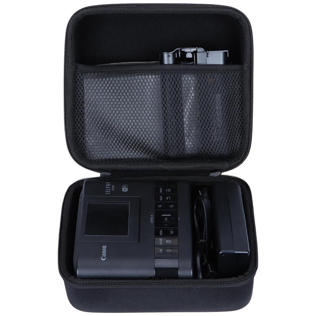 Lebakort Storage Case Compatible with Canon SELPHY Compact Photo Printers CP1500, CP1300, and CP1200 (Black Case)