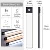10-60CM Motion Sensor LED Night Light Wireless USB Rechargeable Under Cabinet Lights Ultra Thin Long Bar Lamp Kitchen Bedside