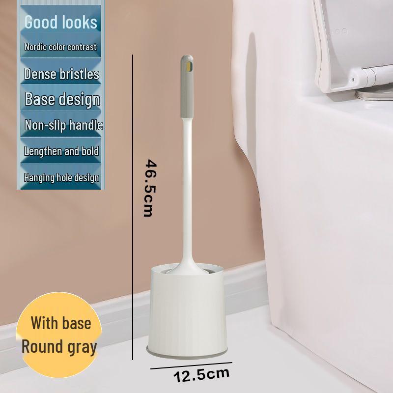 Настенный набор туалетной щетки для ванной комнаты с подставкой – Без мертвых углов, Безударный дизайн для эффективной очистки слива