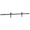 Sliding Door Hardware Set 200 cm Steel Black