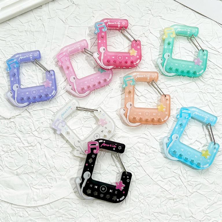 Cute Acrylic Charm Carabiner Climbing Buckle High Aesthetic Value Bag Pendant Creative Gift Keychain Backpack Handbook Decor