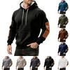 Men's Solid Color Sweatshirt Hoodie Men's Sports Large Size Casual Sweatshirt