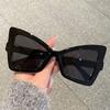 New Vintage Cat Eye Exaggerate Sunglasses Women Men Square Sun Glasses Big Eyewear  for Male Female Special Shaped