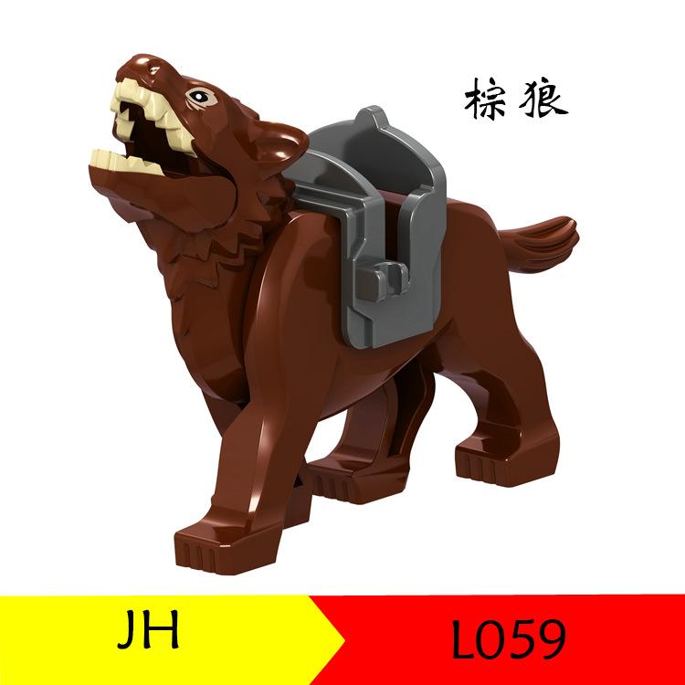 Фигурки животных Динозавры Тигр Акула Волк Обезьяна Жираф Фигурка динозавра Модель Строительные блоки Игрушки для детей Подарки для детей