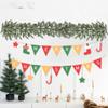 Five-Fork Rattail Artificial Decoration, 47.24 Inch/pcs Realistic Garland For Holiday, Christmas, Full, Artificial Branches