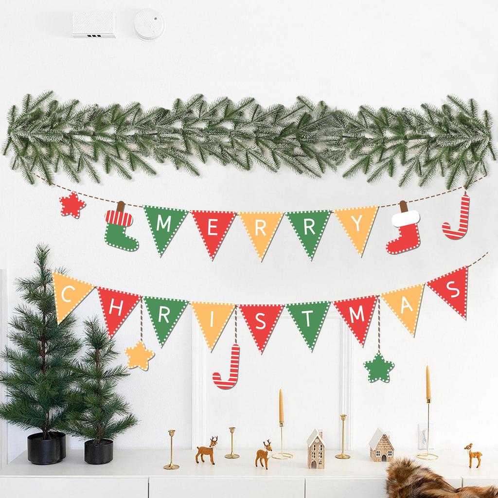 Five-Fork Rattail Artificial Decoration, 47.24 Inch/pcs Realistic Garland For Holiday, Christmas, Full, Artificial Branches