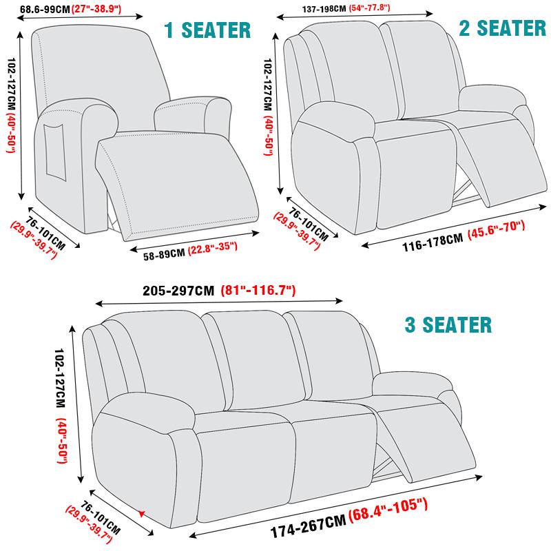 Waterproof Recliner Covers Stretch Recliner Chair Covers,Covers For Electric Power Lift Reclining Chair, Furniture Protector