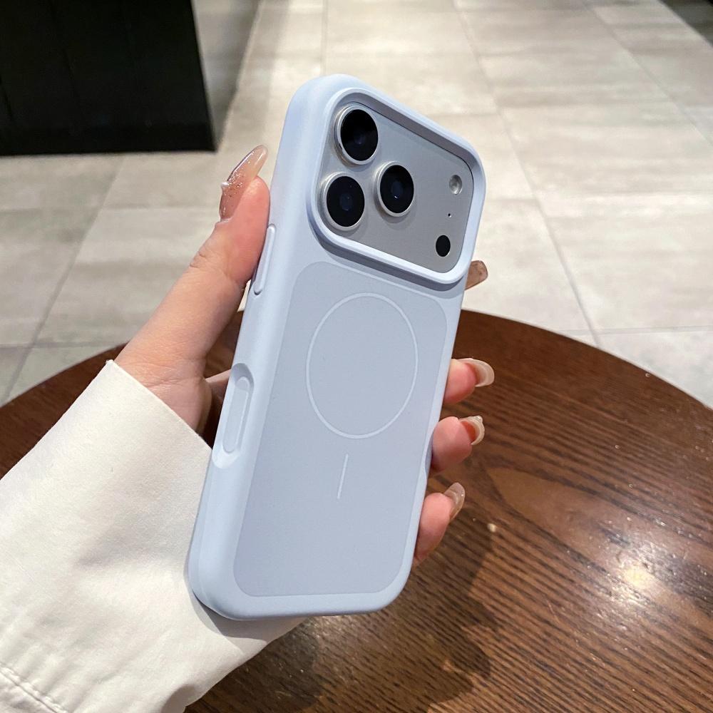 Оригинальный однотонный жидкий силикон для чехла MagSafe для iPhone 17 Pro 17 Pro Max, большое окно, ощущение кожи, противоударный чехол