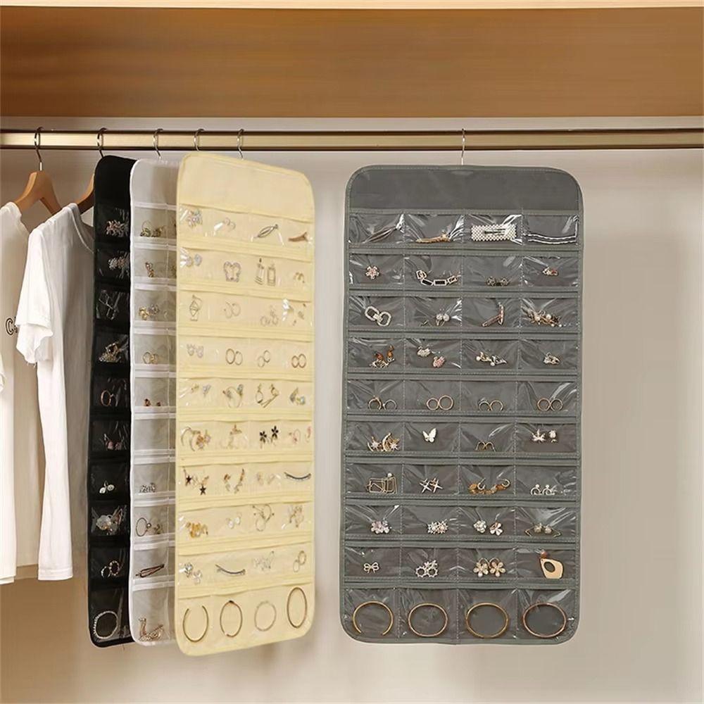 Non-woven Jewelry Storage Bag Foldable Hanging Storage Bag Women Jewelry Organizer Home Use