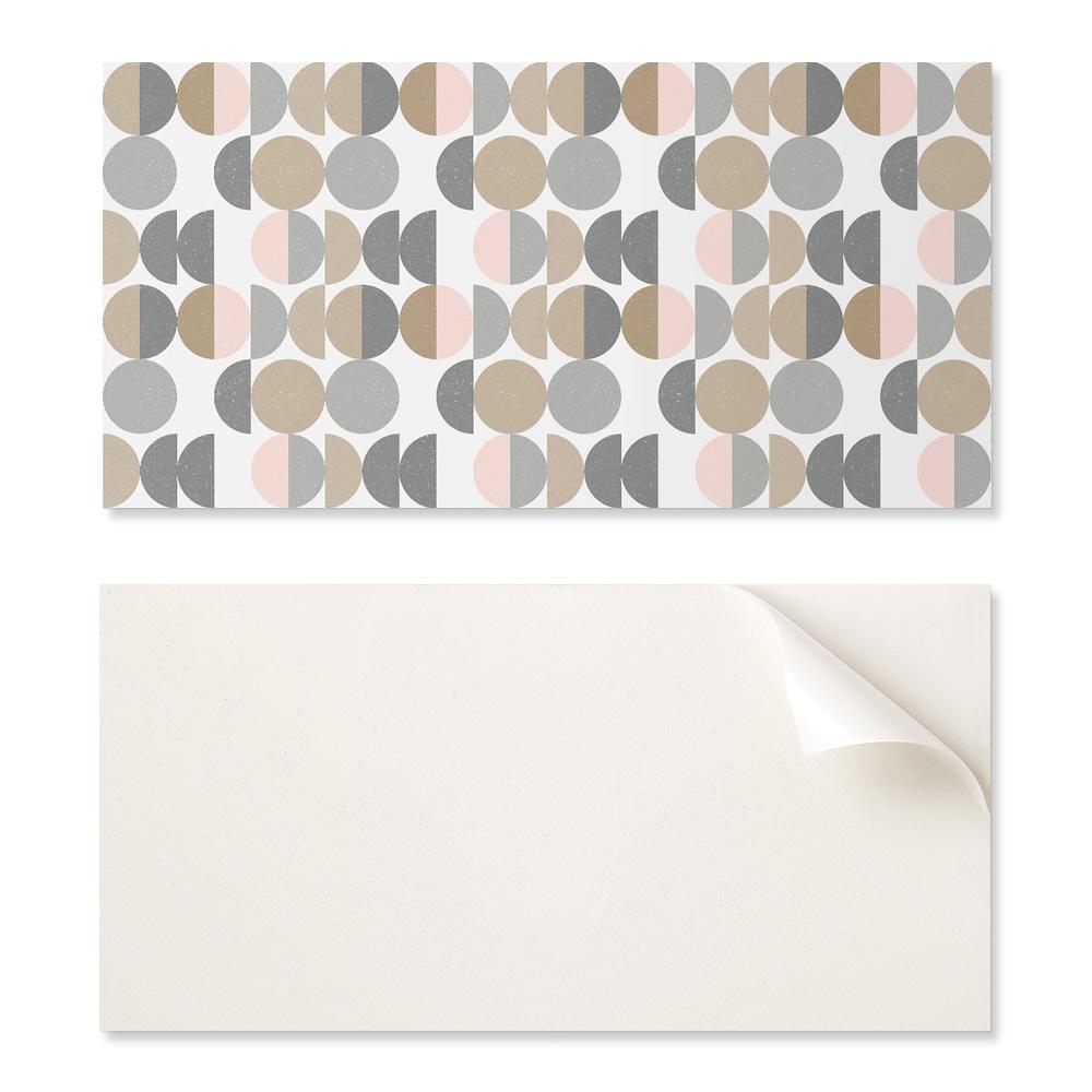 Naklejany Panel Dekoracyjny Do Szybkiej Odmiany Ściany 120X60 Cm Geometria Okręgów I Półokręgów