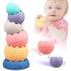 Baby Sensory Balls Toys for Babies 6 9 12 18Months Soft Building Blocks, Montessori Early Educational Stacking Ring Cups for Boys Girls 1 2 3 Year Old
