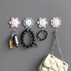 Fashion Cute Cartoon Sun Smile Kitchen Hook Bathroom Wall Hanging Nail-free Hanger Hook Without Trace Adhesive Hook
