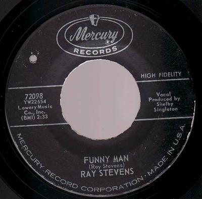 7-дюймовая пластинка RAY STEVENS - Funny Man 72098 Mercury 1963 США Поп Б/у
