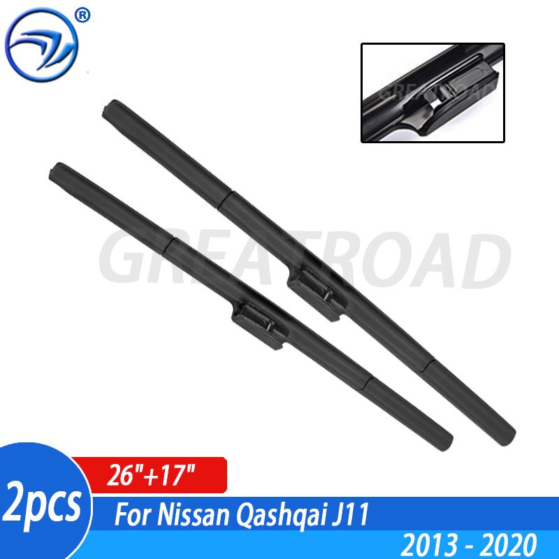 Wiper LHD Front Wiper Blades For Nissan Qashqai J11 2013 - ( OE Style ) Windshield Windscreen Front Window 26"+17"