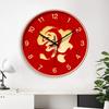 8-дюймовые 20 см часы для гостиной, китайские красные настенные часы для спальни, столовой, тихие, креативные, праздничные часы