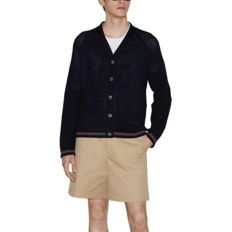 GUCCI Logo Embroidered Button Up Cardigan 788009-XKD15-4345