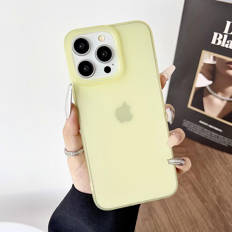 Матовый прозрачный чехол для телефона iPhone 16 15 Pro 14 Plus 13 12 Pro Max 11 ударопрочный мягкий TPU тонкий однотонный цветной чехол на заднюю панель