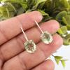 Green Amethyst Gemstone Earrings, 925 Solid Sterling Silver Earrings, Handmade Antique Jewelry, Gift For Mother Day