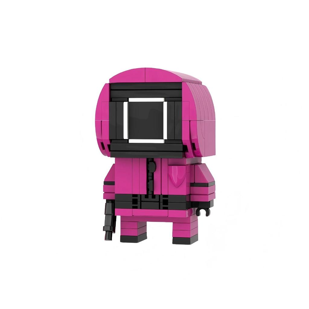 MOC Small Particle Creative Classic Film And Television Square Head Model Assembled Building Blocks Toy Ornaments