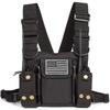 Radio Shoulder Holster Chest Harness Holder Vest Rig Radio Chest Front Pack Pouch Case with Front Pouch for Two-Way Walkie-Talkie Kenwood, Arcshell,