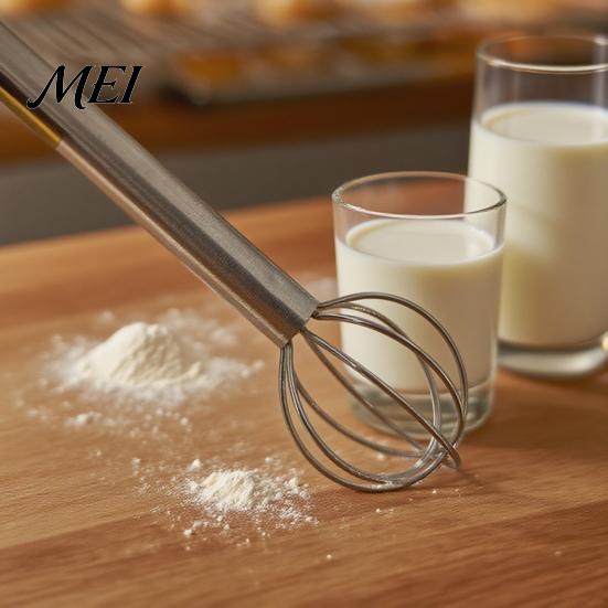Soup Flavor Mixer Double Head Whisk, Stainless Steel Mixing Muddler, Handheld Blender Miso Dissolver Spoon for Paste Cream Eggs, Easy Clean