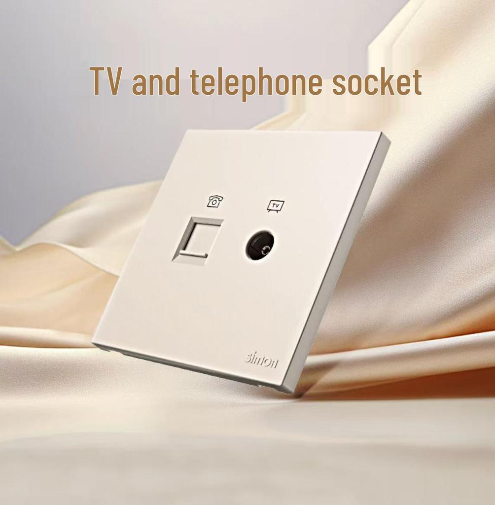 Simon i6Air Ultra-Thin Five-Hole 86 Type Switch and Socket for Home Decor