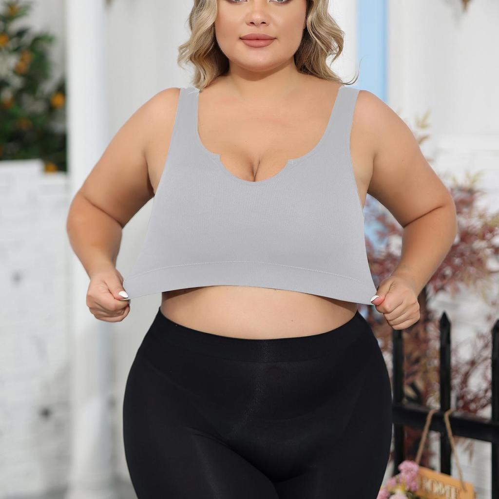 Plus Size Women's Lingerie Bra Comfortable, Bottomless, Gathering Gathering Side Breasts, Preventing Sagging,grizzly Packaging