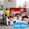 Custom Name K-pop Stars Formal Attire Blanket bed sofa Blanket Flannel Blanket for Camping, Hiking, Picnic Essentials,gift for Fan family