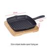 ZISIZ 14cm Square Cast Iron Grill & Teppanyaki Plate