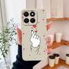 Чехол для Honor X7D X9D Цветные Сердечки Мягкий Жидкий Силикон Полная Защита Задняя Крышка Телефона Для Honorx7d Honorx9d Модный Funda