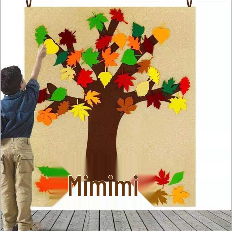 Сделай сам к Дню благодарения фетровый кленовый лист с 52 листьями - Детская самоклеящаяся игра и пасхальное украшение