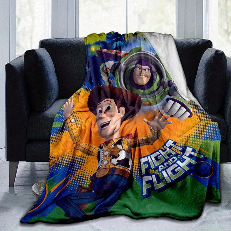 1pc Buzz Lightyear Printing Blanket - Soft, All-Season Throw for Office Blanket, | Personalized Gift with Adorable Cartoon Design