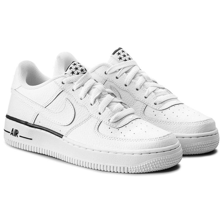 Nike Air Force 1 Retro Повседневные Низкие Кеды для Скейтбординга Женские Кроссовки Белый Черный 596728-103