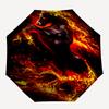 1pc Flaming Horse Fire Art Automatic Open/Close Umbrella 8-Rib Strong Frame, Portable Travel Umbrella for Women & Men, Birthday Gift Parties 056