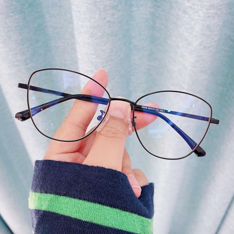 Fashion Cat Eyes Metal Frame Clear Glasses Myopia Nerd Spectacles -0.5 -1.0 -2.0 -3.0 -4.0 To -6.0