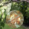 10 Inch Orange Golden Wind Spinner 360 Degree Rotating Metal Wind Chime for Outdoor Garden Patio Balcony Decor All Season Gift