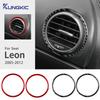 Настоящая наклейка из мягкого углеволокна для Seat Leon 2005 2006 2007 2008 2009 2010 2011 2012, отделка воздуховода на боковой части центральной консоли автомобиля
