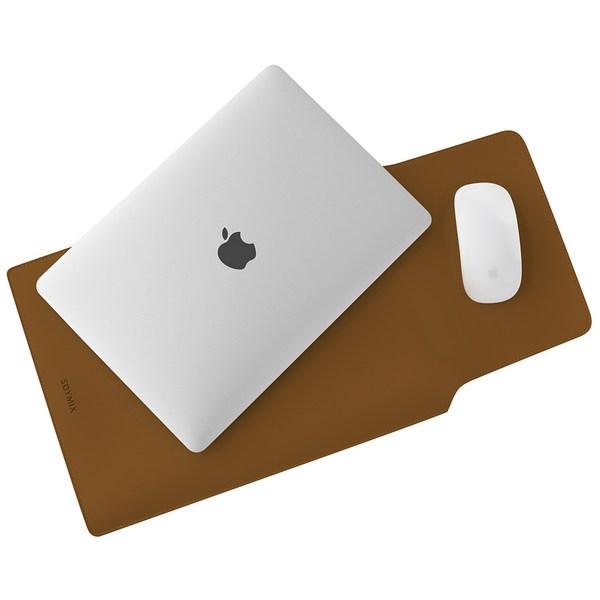 Кожаный чехол для ноутбука Soymix, светло-коричневый