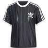 Adidas Оригинальные футболки серии Adicolor с логотипом и боковыми полосками, с коротким рукавом и круглым вырезом, в стиле американского винтажа, реглан, женские, черные IX5505
