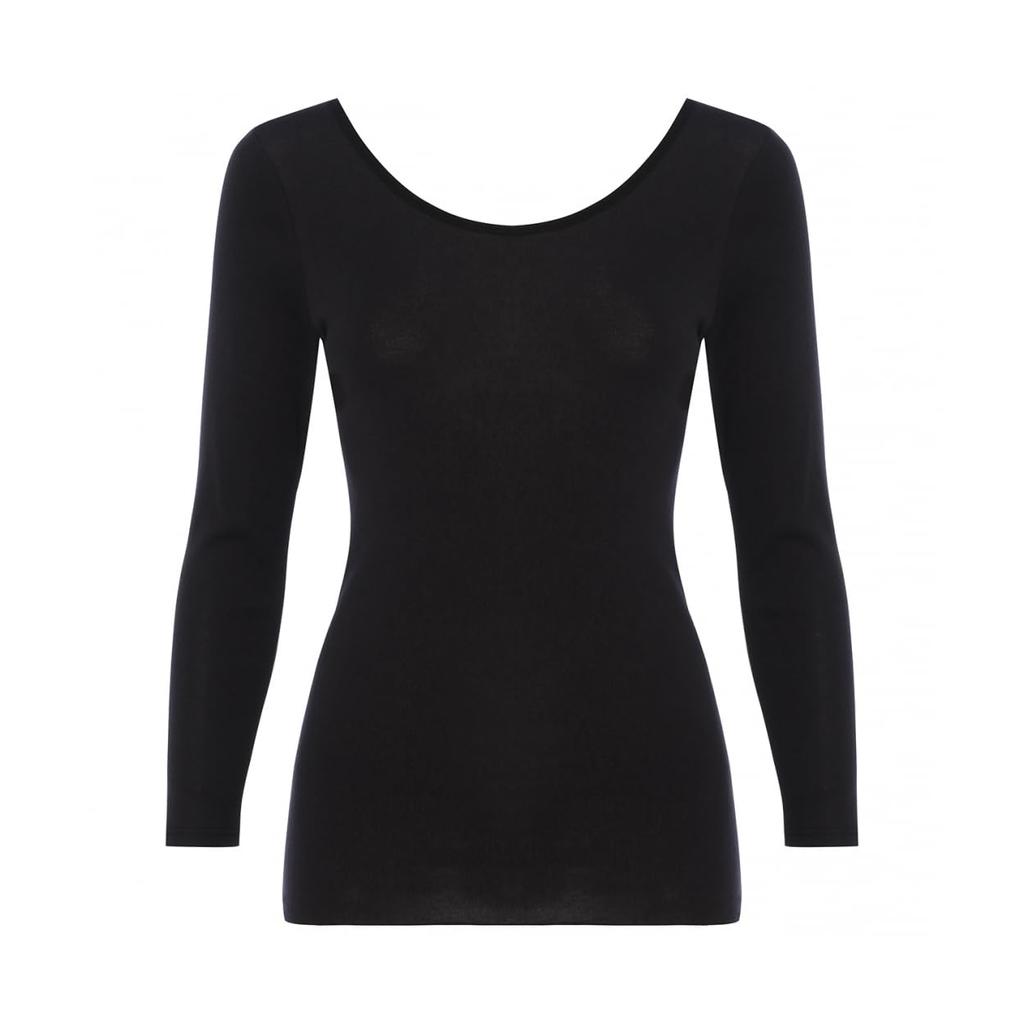 Triumph Soft Cotton Innerwear Sleeve Top 0004 Size M 100% 5310, 3/4 (Black),