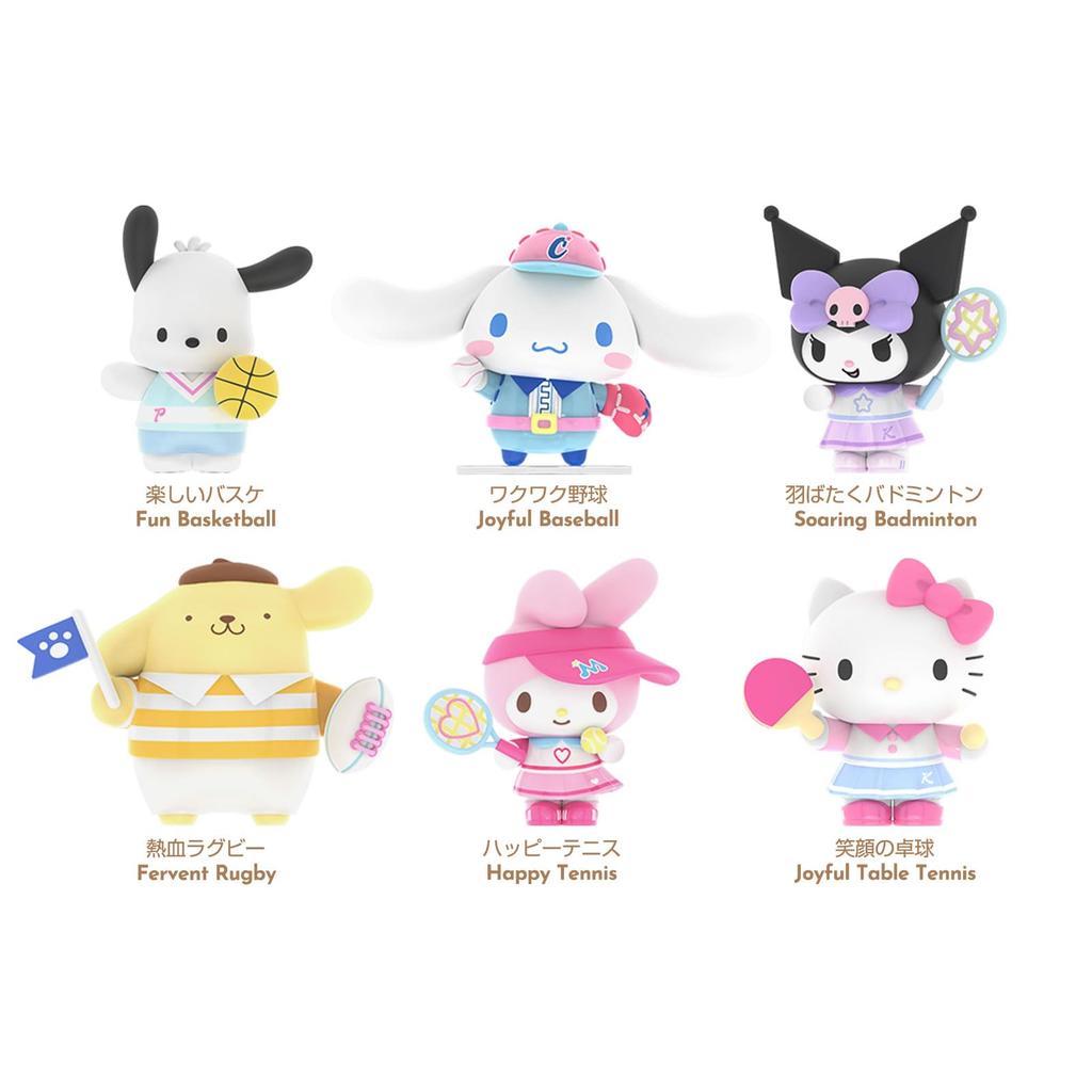 TOP TOY Персонажи Sanrio Серия Genki Sports Day [1 шт.] Фигурка Гашапон в слепой коробке Мягкий винил ПВХ Подарок на день рождения Китти Куроми Синаморолл