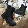 New Large Size Combat Boots PU Mesh Medium Top Wear-resistant Tactical Boots Outdoor Sports Hiking Shoes Hiking